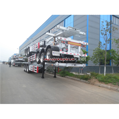 Steel frame shipping container delivery trailer